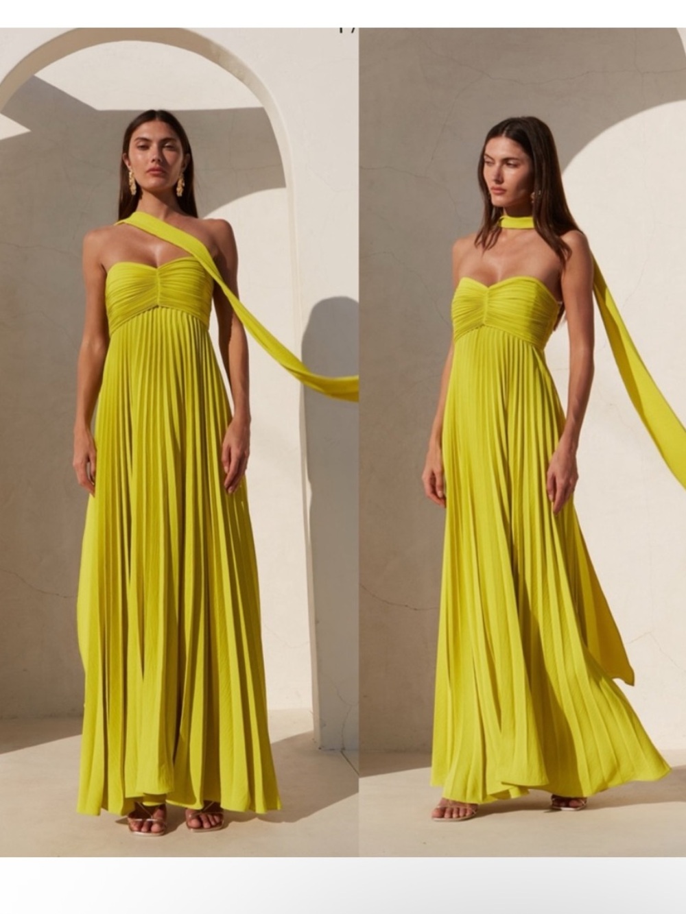 DELFI Dapheni Dress in Chartreuse